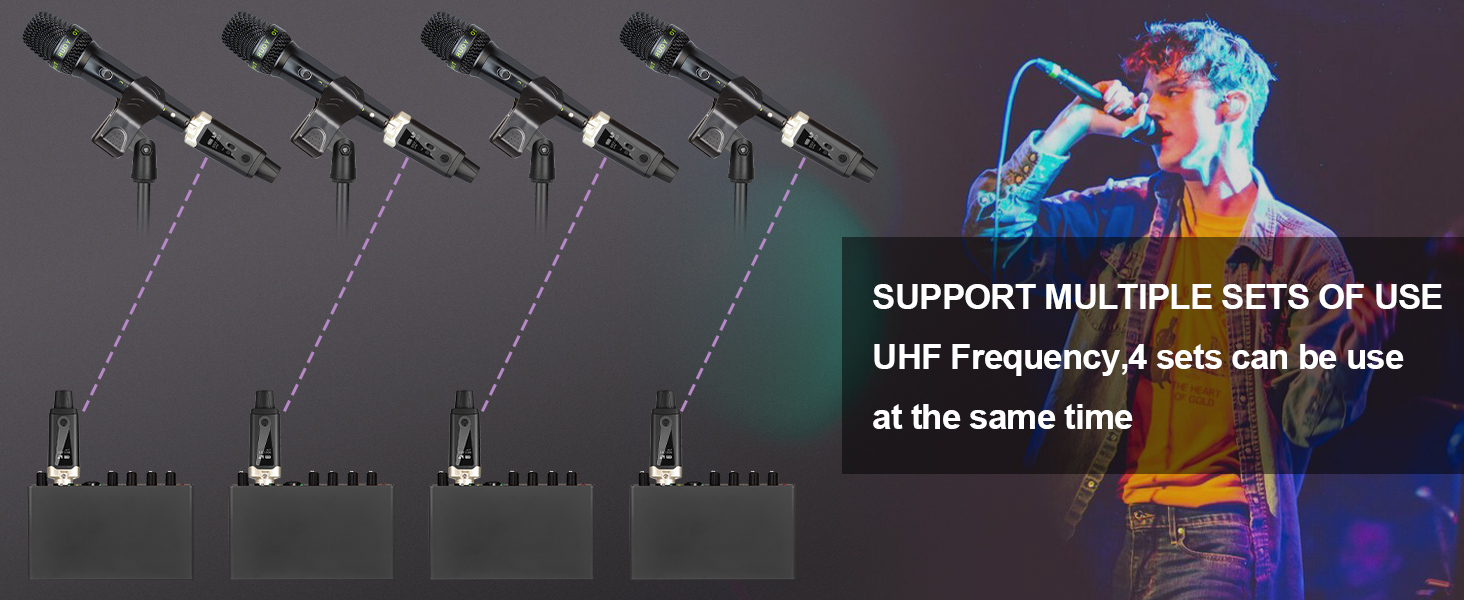  Wireless Microphone Transmitter Receiver