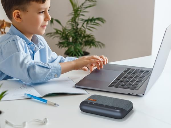 A15 Bluetooth Conference Speaker and Microphone, 360° 10ft Voice Pickup w/Noise Reduction