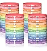 DaikeAion 120Pcs Bible Verse Rubber Bracelets Bulk Christian Scripture Cross Silicone Wristbands ...
