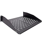 Navepoint 2U 19-Inch Universal Vented Rack Mount Cantilever Server Cabinet Shelf 14-Inches Deep B...
