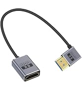 Duttek 8K Right Angle HDMI Extension Cable 1FT, Ultra Thin Coaxial 90 Degree HDMI Male to Female ...