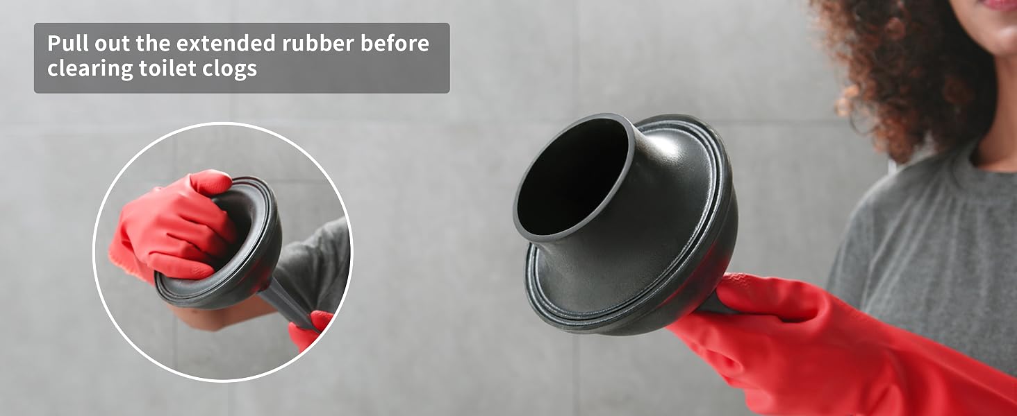 Toilet Plunger and Bowl Brush Combo for Bathroom Cleaning