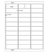 MFLABEL Sheets 30-UP Easy to Peel Address Labels 1"x2-5/8" White Shipping Labels(7,500 Labels)