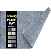 homing Faux Leather Heat Resistant Placemats 6 Packs, Waterproof Wipeable Dining PU Place Mats fo...