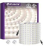 HitLights 24V LED Strip Lights 4000K White, 26.2ft Cuttable Tape Backed 3oz PCB - UL Listed, 6 Ye...