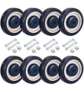 weyleity 8 Pack 5" Shopping Cart Replacement Wheels Kit | Silent Supermarket Casters with 8 Axles...
