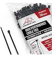 14-inch Black Zip Ties Heavy Duty UV Resistant Nylon Cable Ties, 50lb Tensile Strength, 1000-Pack...