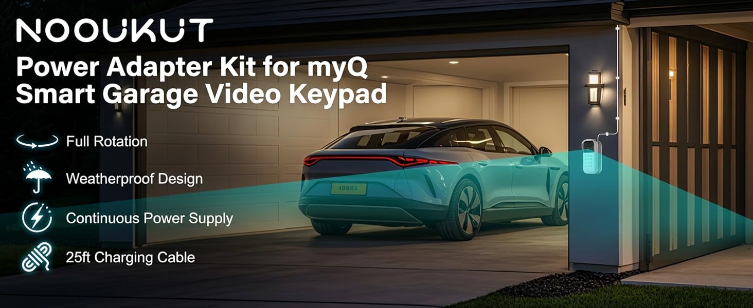 Power Adapter Kit for myQ Smart Garage Video Keypad