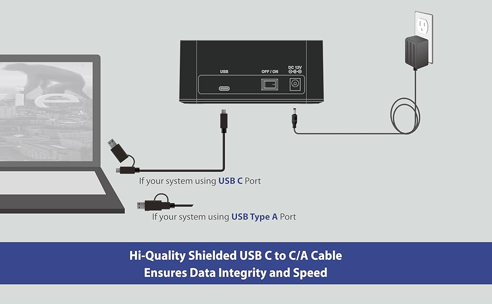 dock with cable connection