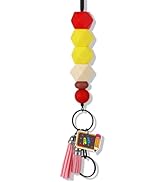Obookey Teacher Lanyards for ID Badges and Keys Cute Silicone Beads Beaded Breakaway Lanyard for ...