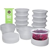 Mr Miracle 8OZ Deli Containers with Lids - 24 Pack of 8 oz Clear Airtight Reusable Plastic Food a...
