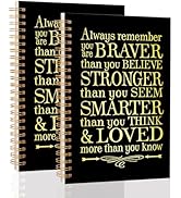 BNMBQKL 2Pcs Spiral Journal Notebook for Women Men, A5 Motivational Journal with 100 Pages, Colle...