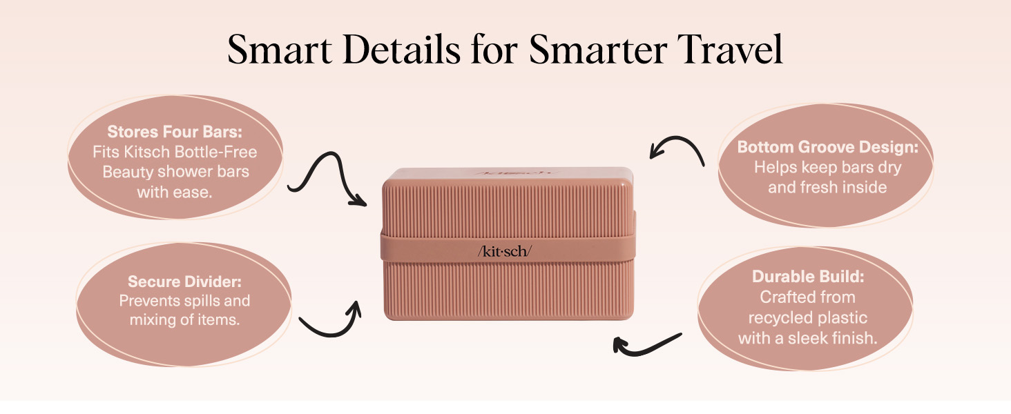 Kitsch 4-Compartment Travel Soap Case