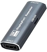 Techigher DisplayPort Repeater Amplifier Signal Booster - 4K@240Hz 33ft,4K@60Hz 82ft Extender, Di...