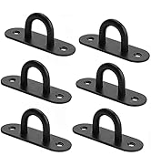 SAYAYO 6 PCS Pad Eye Plate Hooks U Ceiling Hook for Hanging Plants Outdoor Lights Swing Suspensio...