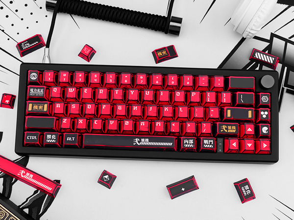 Red Manga Keycaps