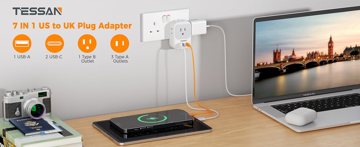 US to UK Plug Adapter