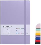 SUQJOY 1 Pack Lined Journal Notebooks for Writing,160 Pages, 5.5x8.3inch,Leather Hardcover, 100 G...