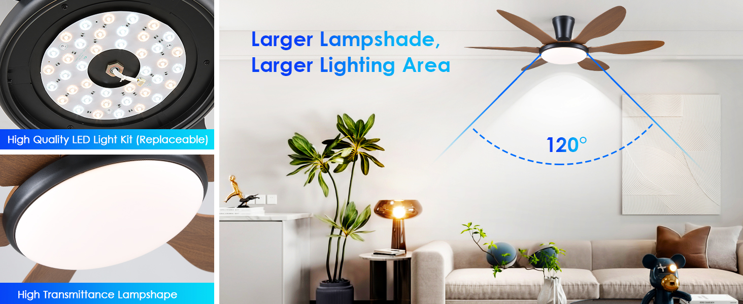 brown ceiling fans with lights extra large
