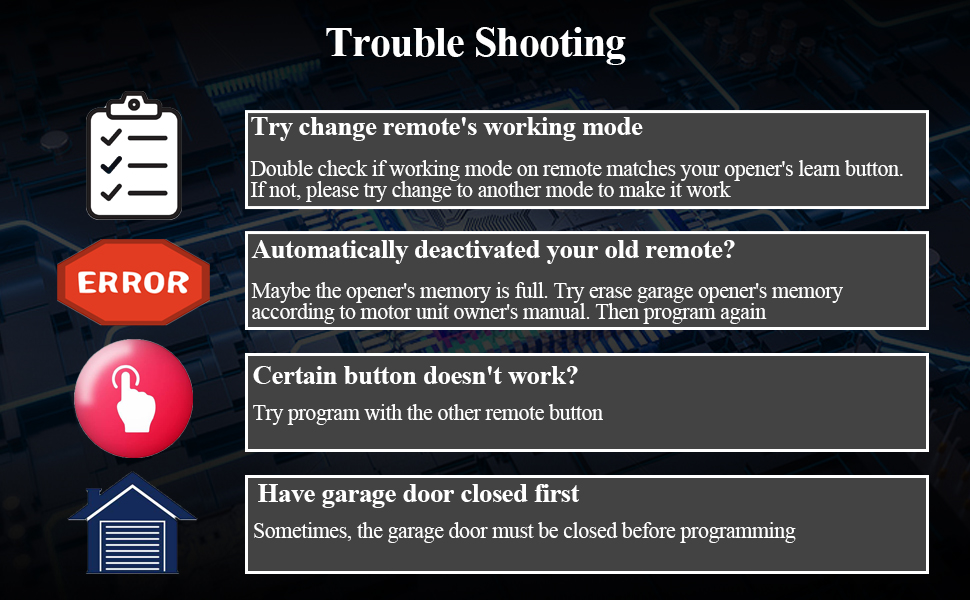 Lift Master Chamberlain Craftsman 893LM 893Max 891LM 971LM 973LM 371LM 373LM Gate Clicker