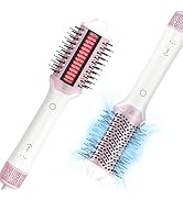 2-in-1 Blow Dryer Brush &amp; Hair Straightener, Ionic &amp; Ceramic Thermal Brush with Adjustable Heat &amp;...