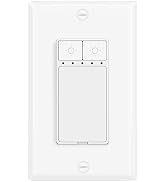 1 Pack Single Pole Dimmer Light Switch for 150W Dimmable LED/CFL Lights and 600W Incandescent/Hal...