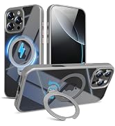 TaeliorTech 360° Spin Invisible Magnetic Stand for iPhone 16 Pro Case [Military Grade Shockproof]...
