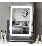 Vanity Mirror with Lights,13.1"×16.7"LED Makeup Mirror,Lighted Makeup Mirror with Lights, Smart T...
