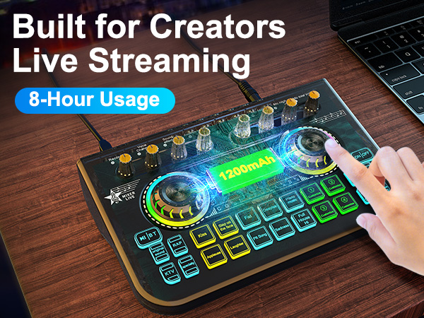 sound board mixer audio mixer for streaming gaming mixer