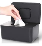 Lijroavy Baby Wipes Dispenser &amp; Wipes Holder - Non-Slip Refillable Baby Wipes Container with Seal...