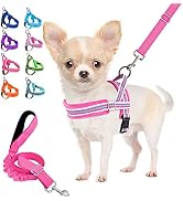 Lukovee Walking Dog Harness and Leash, Heavy Duty Adjustable Puppy Harness Soft Padded Reflective...
