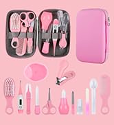 Baby Grooming Kit, Infant Safety Care Set with Hair Brush Comb Nail Clipper Nasal Aspirator,Baby ...