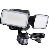 LUTEC 21W Plug in Motion Sensor Light Outdoor, Flood Lights Outdoor Motion Sensor,2500LM, 5000K D...
