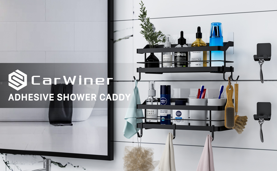 Shower Caddy Bathroom Shelf 2-Pack