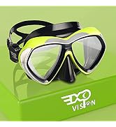 Adult Scuba Diving Mask, Anti-Fog Snorkel Goggles Tempered Glass Swim Mask Goggles with Nose Cove...