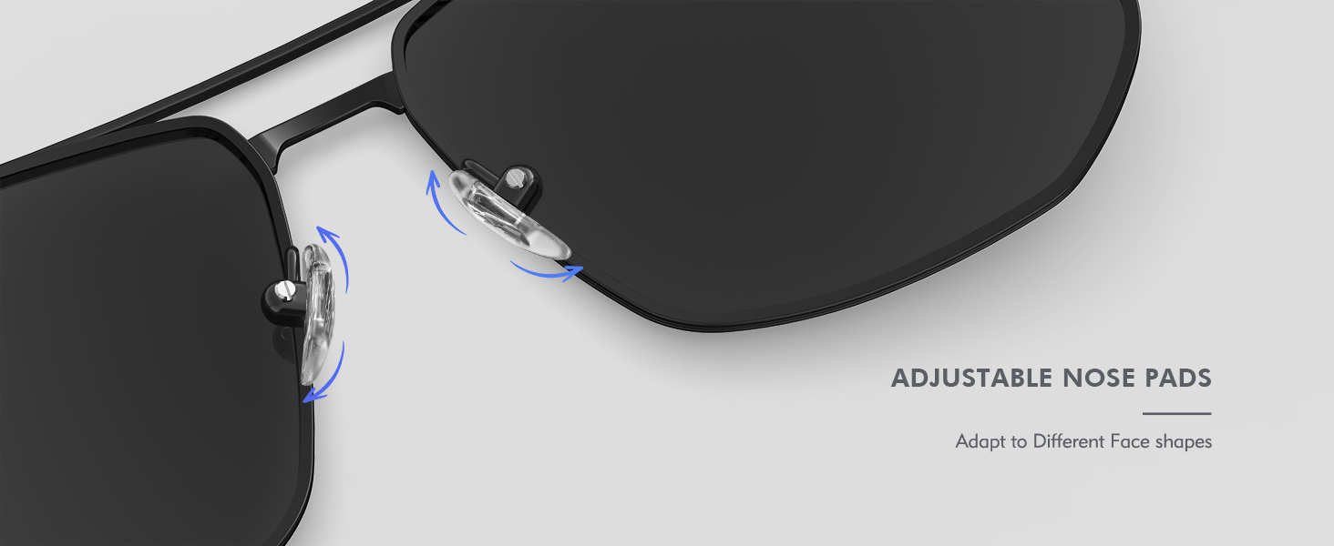 square aviator sunglasses for men women polarized shades