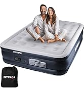 Pittman 18" Queen Air Mattress with Built in Pump - Comfort Series Queen Blow Up Mattress, Inflat...