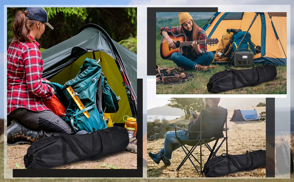camping gear organization travel hiking biking accessories on the go storage bag