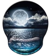 Mouse Pad with Wrist Support, Ergonomic Mouse Pad with Memory Foam Wrist Rest Cushion, Non-Slip R...