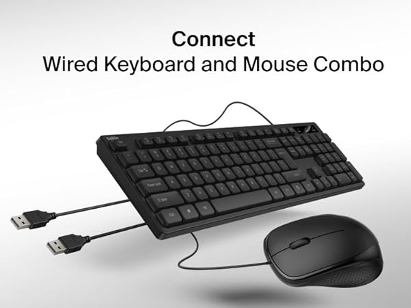 Belkin Connect Wired Keyboard and Mouse Combo