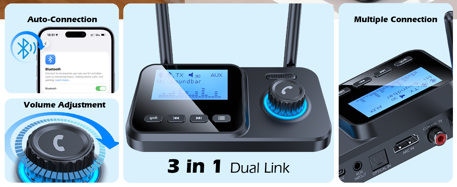 3 in 1 Bluetooth transmitter