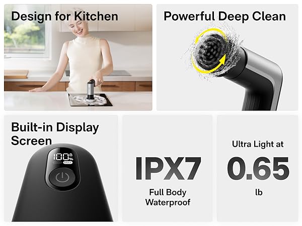 powerful cleaning brush for kitchen