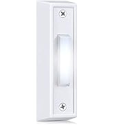 Lighted Doorbell Button, Wired Door Bell Push Button LED Door Chime, Wall Mounted Doorbell Switch...