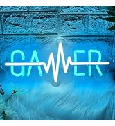 Gamer Neon Sign, Gaming Neon Sign for Gamer Room Decor, Adjust Brightness Gaming Lights for Wall,...