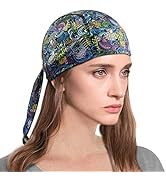 Sweat Wicking Skull Cap Beanie Quick Dry Breathable Stretch Adjustable Bandana Head Sun Hat for M...