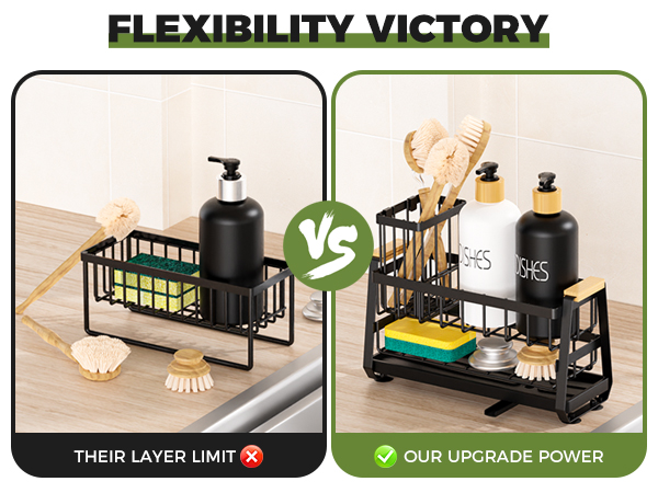 sink organizer rack for kitchen