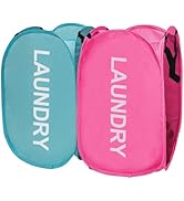 Aplter Collapsible Laundry Hamper 2 pack Mesh Pop Up Laundry Hamper with Handles, Foldable Laundr...