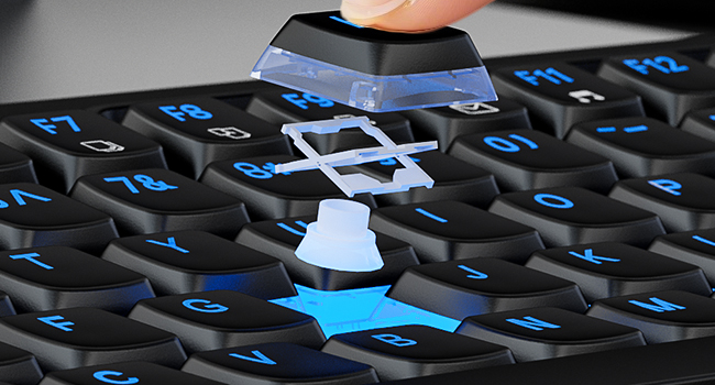 MacBook-style scissor-switch keys - soft, smooth typing with premium laptop-like feel