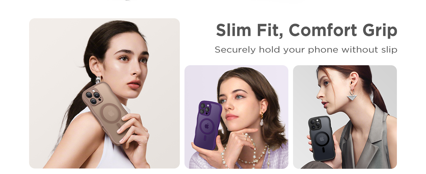 Magnetic Compatible with iPhone 16 Pro Max Case, Upgraded Full Camera Protection Translucent Matte