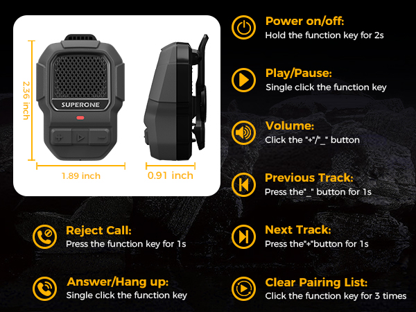 clip bluetooth speaker